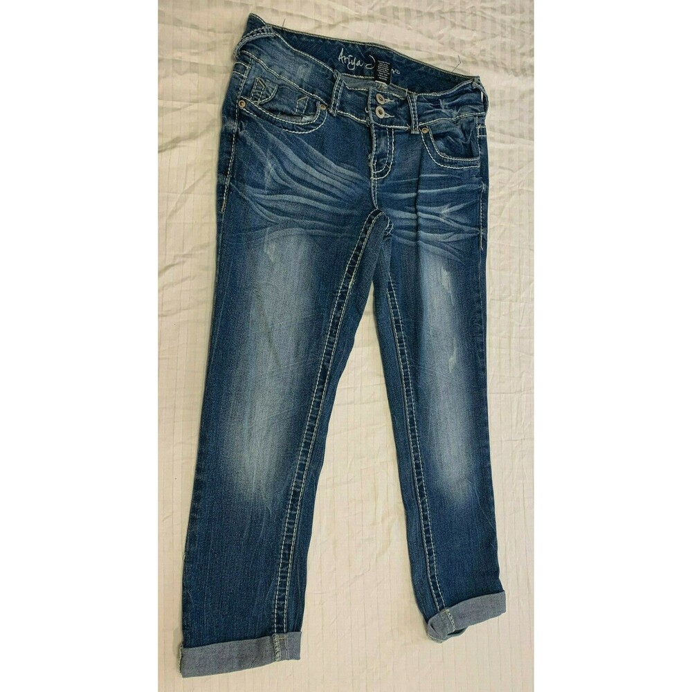 ARIYA WOMENS JEANS CAPRIS PANTS SIZE 3/4